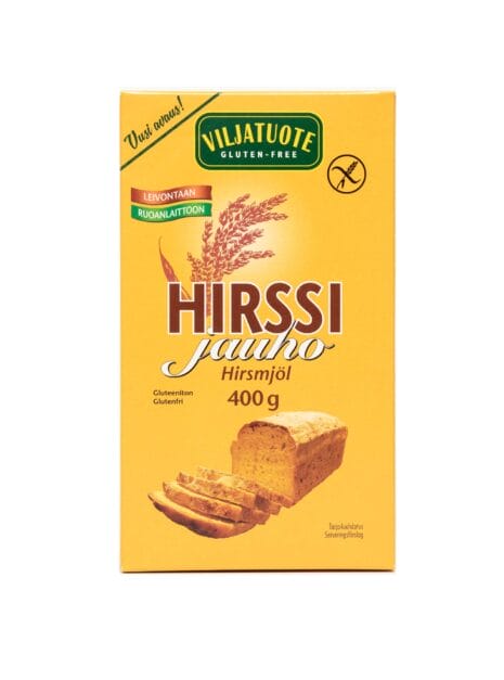 Gluteeniton hirssijauho 400 g pakkaus